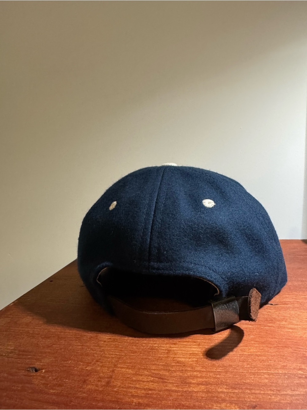 Navy Blue 'LA' Wool Baseball Cap - Picture 3 of 6